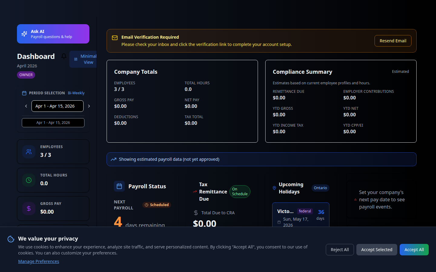 Payroll Pro Dashboard